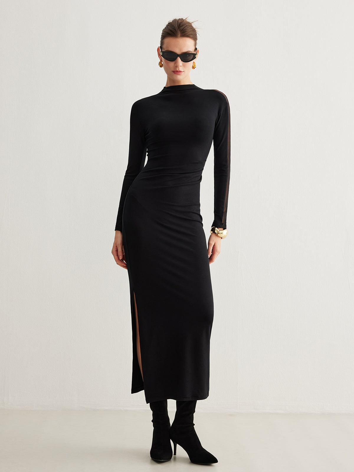 Clara | Elegantes Kleid mit Tüllärmeln