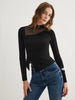 Lara | Elegantes Side Split Jersey Top