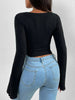 Emilia | Asymmetrisches Sweetheart-Knot-Jersey-Oberteil