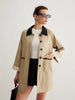 Clara | Freizeit-Trenchcoat im Farbblock-Design