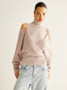Lara | Eleganter Wolle-Baumwoll-Pullover mit Cold Shoulder Design