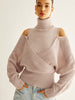 Lara | Eleganter Wolle-Baumwoll-Pullover mit Cold Shoulder Design