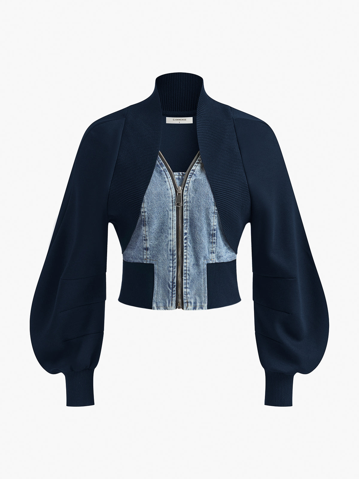 Liane | Puffärmel Denim Slim Jacke