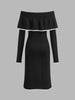 Lena | Elegantes Kalt-Schulter-Pulloverkleid