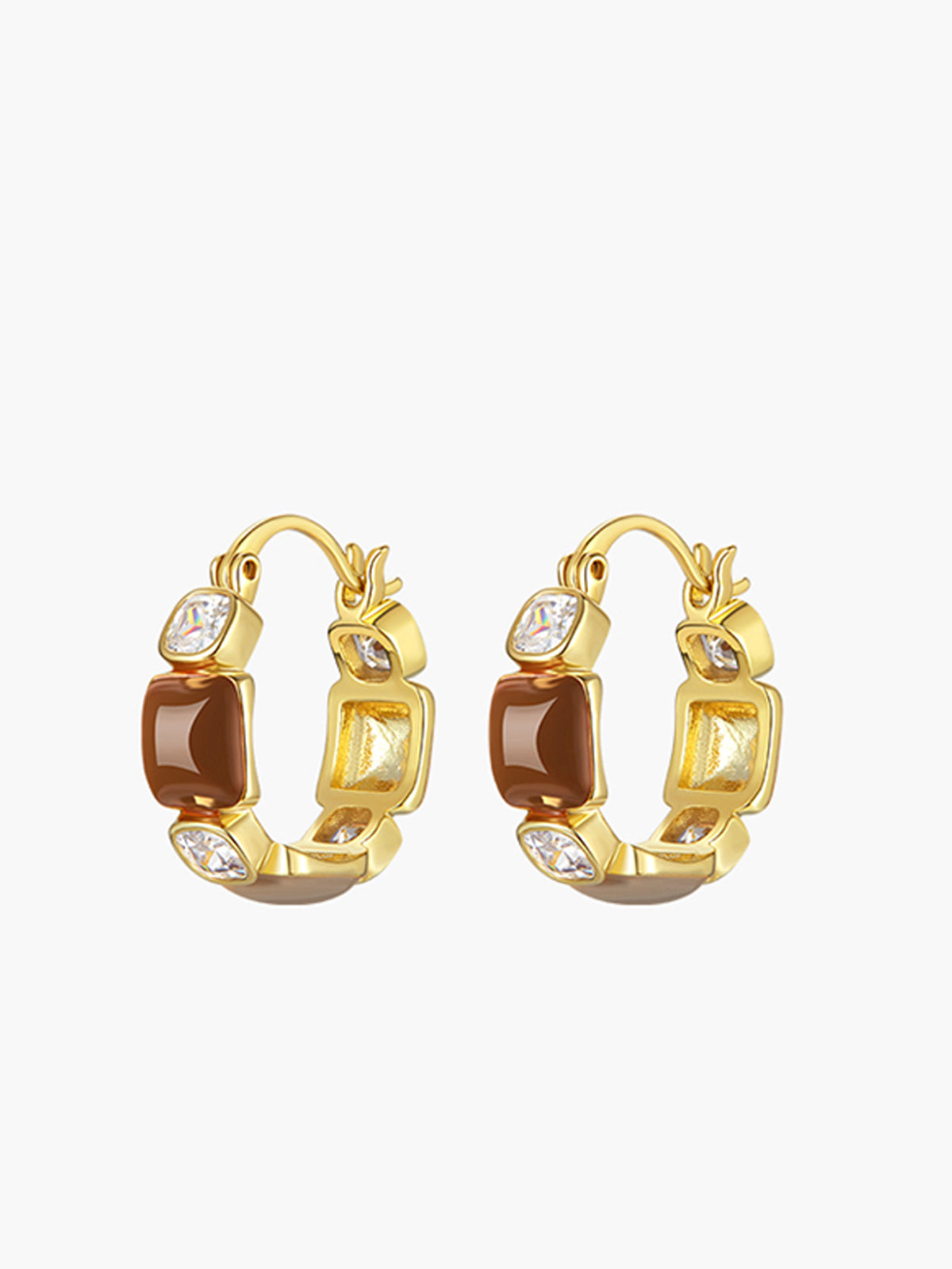 Laura | Luxuriöse Strass Hoop Ohrringe