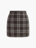 Clara | Eleganter Plaid Tweed Minirock