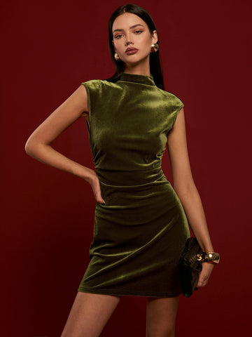 Leonie | Elegantes ärmelloses Samtkleid
