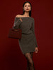 Elvira | Asymmetrisches Strickkleid aus Wollmischung