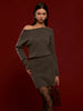 Elvira | Asymmetrisches Strickkleid aus Wollmischung