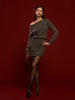 Elvira | Asymmetrisches Strickkleid aus Wollmischung