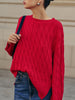 Leonie | Seitlich Geschlitzter Twist-Pullover