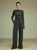 Carla | Asymmetrische Slim-Jersey-Bluse