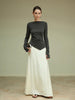 Carla | Asymmetrische Slim-Jersey-Bluse
