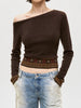 Sophie | Asymmetrisches Crop Knit Top