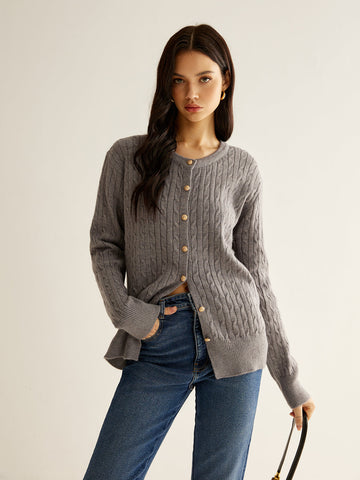 Emilia | Eleganter Button Down Twist Cardigan