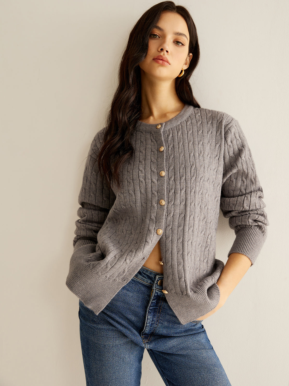 Emilia | Eleganter Button Down Twist Cardigan