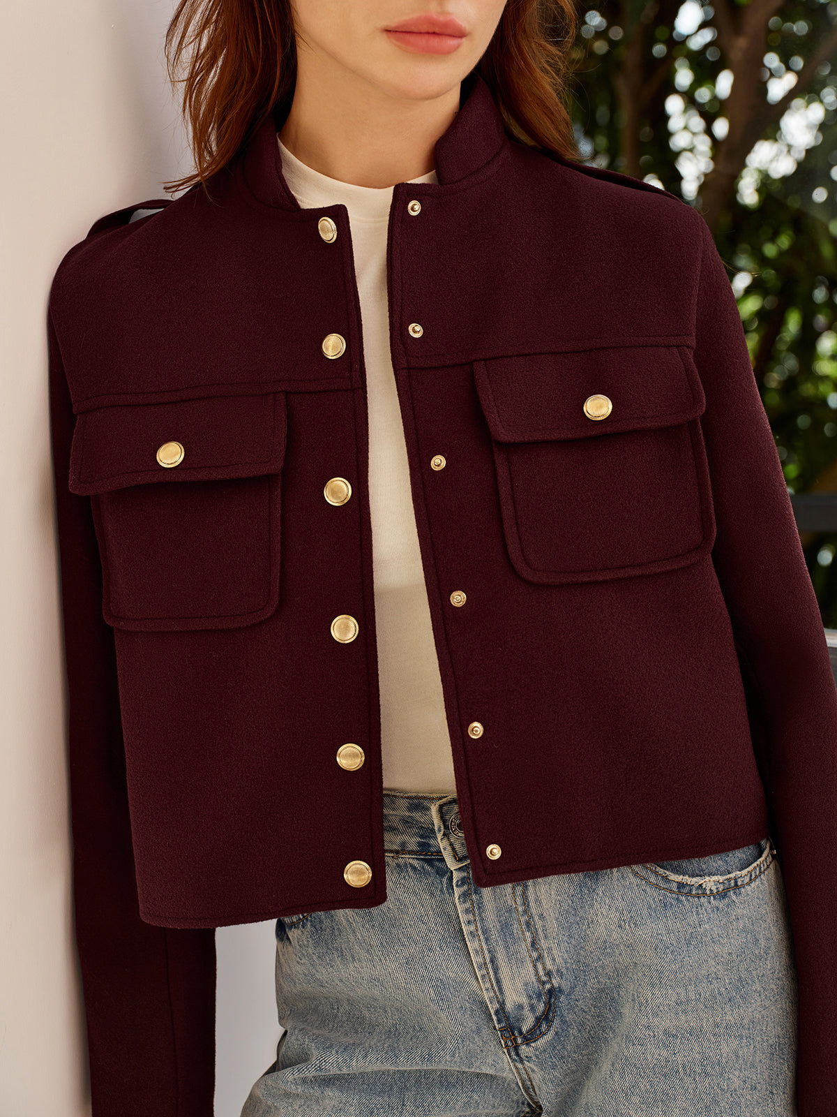 Leon | Elegante Standkragenjacke