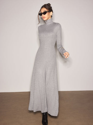 Tanja | Elegantes Longkleid mit Stehkragen