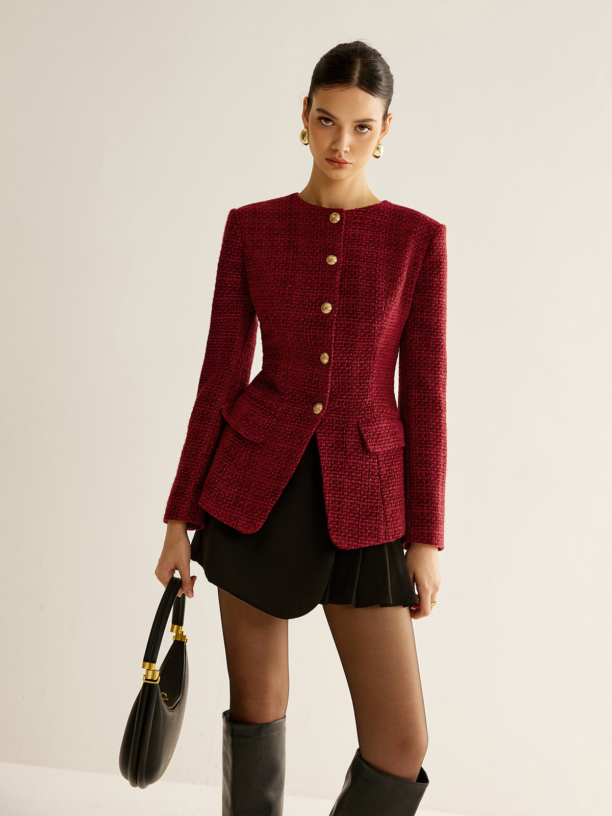 Felix | Eleganter Tweed Blazer mit Schlitz