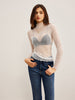 Mia | Elegantes T-Shirt mit Lettuce Trim