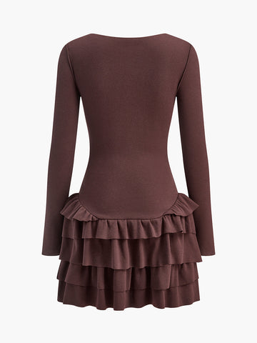 Clara | Rüschen Kleid mit schlankem Schnitt