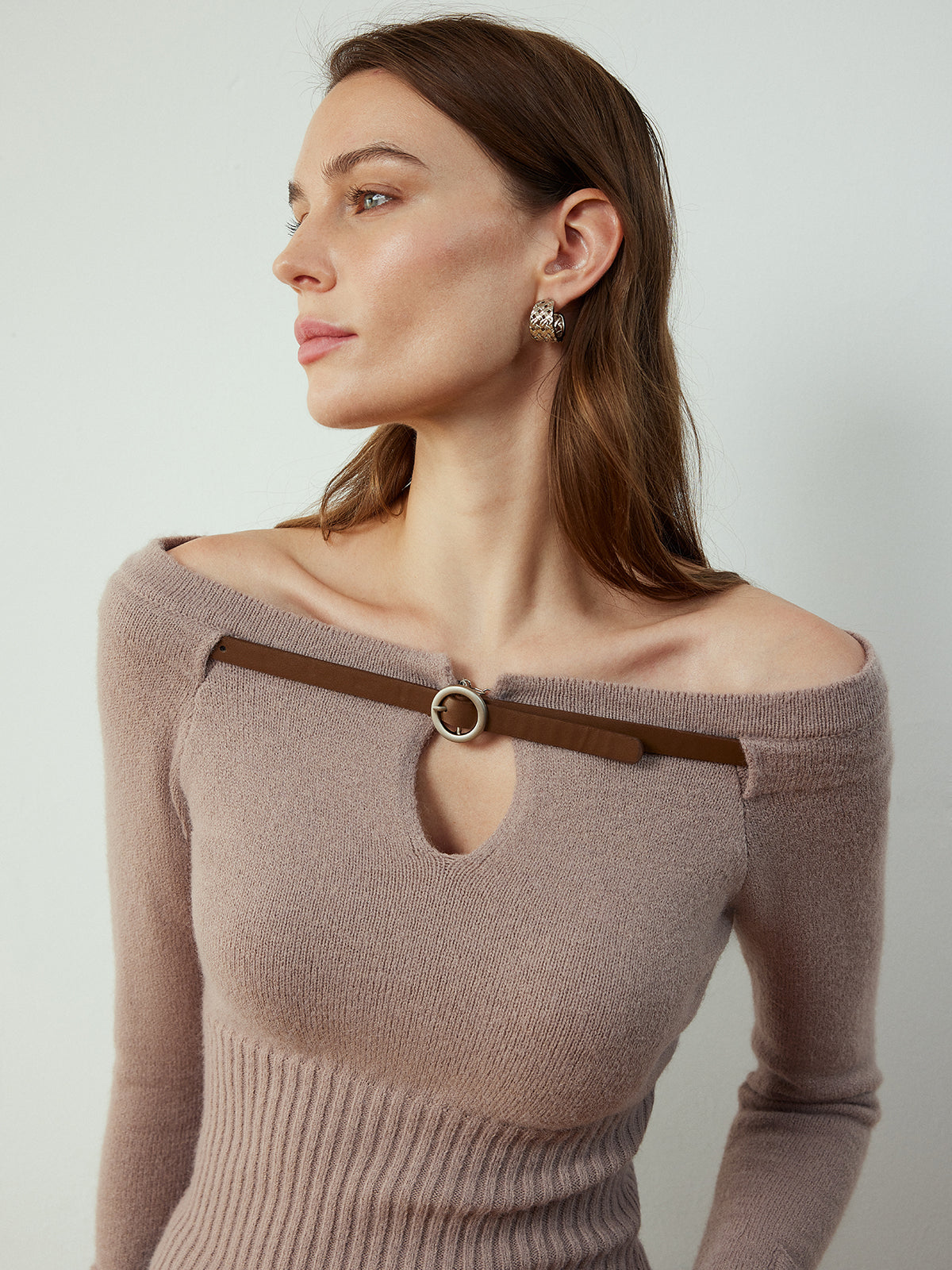 Anna | Abnehmbares Gürtel-Stricktop