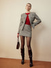 Anna | Eleganter Houndstooth-Button-Short-Blazer