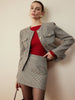 Anna | Eleganter Houndstooth-Button-Short-Blazer