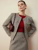 Anna | Eleganter Houndstooth-Button-Short-Blazer