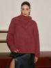 Max | Modischer Wollmischpullover mit anpassbarem Schal