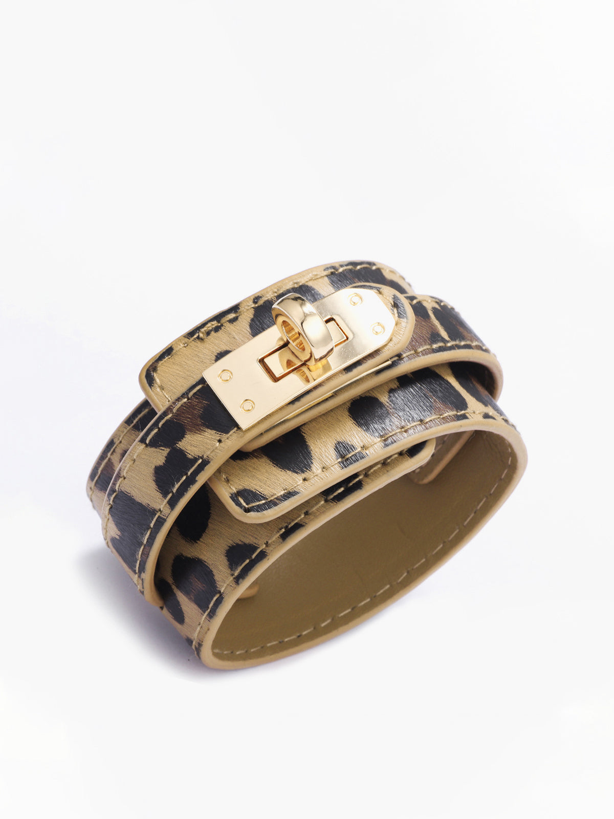 Sarah | Leopard Print Lederarmband