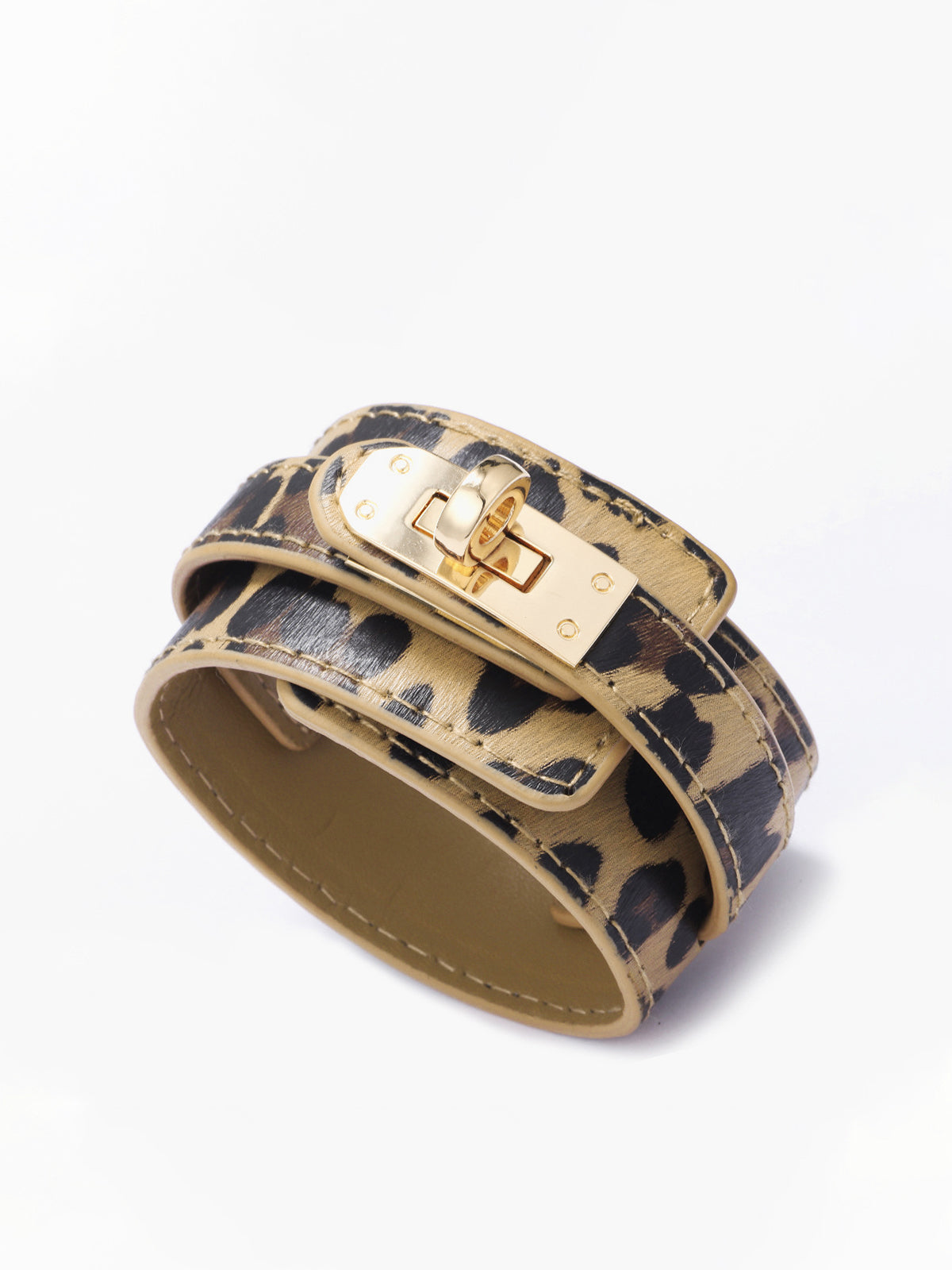 Sarah | Leopard Print Lederarmband