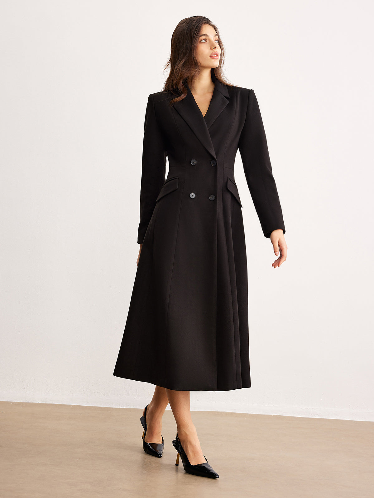 Lena | Eleganter Button Lapel Long Blazer