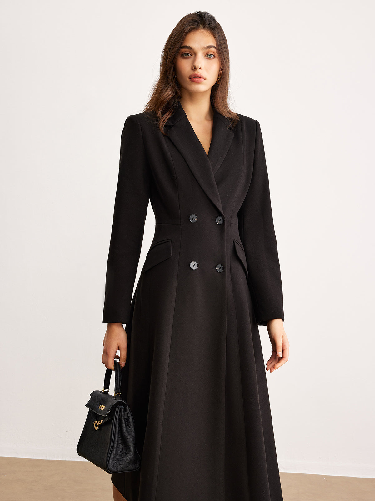 Lena | Eleganter Button Lapel Long Blazer