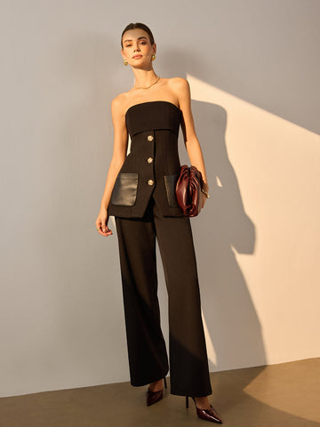 Leonie | Criss Cross Kunstleder-Hosen