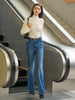 Lina | Mock Neck Plisse Skinny T-Shirt