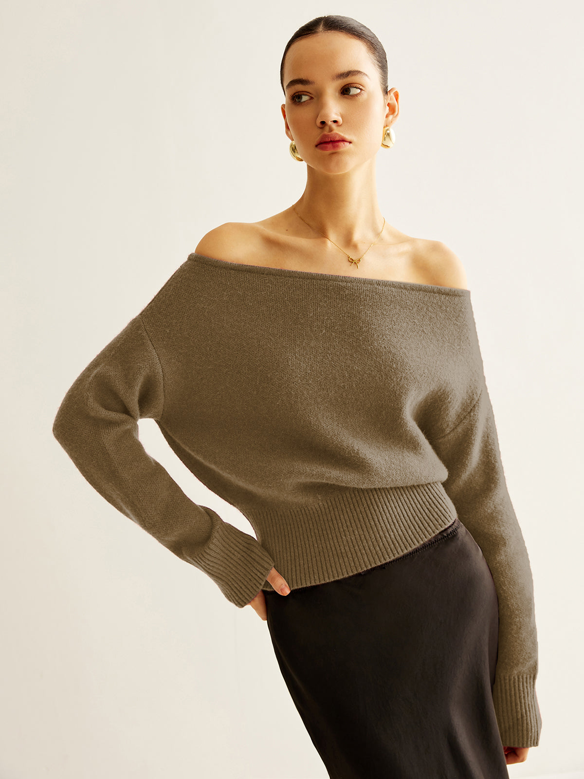 Melina | Eleganter Cold-Shoulder Pullover