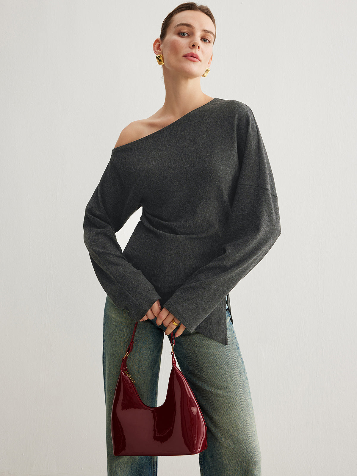 Clara | Asymmetrisches Oberteil mit elegantem Schlitzschnitt