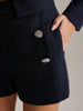 Anna | Elegante Tweed-Shorts mit Knopfdetails