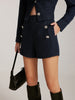 Anna | Elegante Tweed-Shorts mit Knopfdetails