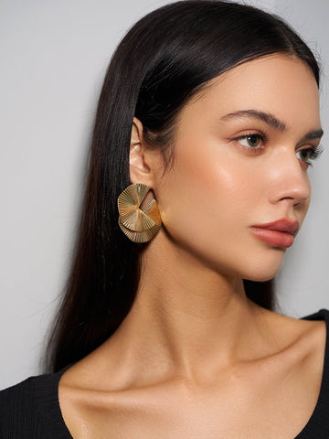 Lena | Funkelnde Ripple Hoop Ohrstecker
