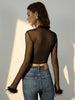 Charlotte | Samt-Tüll-Crop-Bluse
