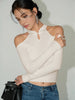 Katherina | Kalt-Schulter Knoten-Jersey-Top