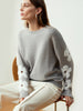 Clara | Jacquard Blüten Stricktop
