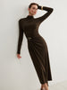 Clara | Unregelmäßiges Metallring-Faltenkleid