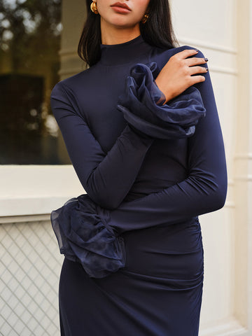 Clara | Elegantes Rüschen Maxikleid