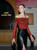 Romy | Bezauberndes Off-Shoulder Purl Top