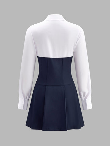 Clara | Plissiertes Polo-Kleid