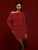 Elvira | Asymmetrisches Strickkleid aus Wollmischung
