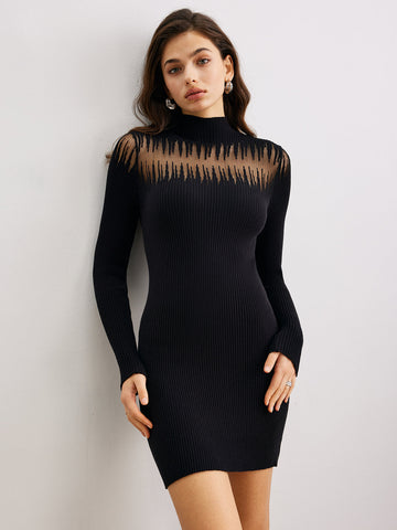 Clara | Elegantes Kleid mit transparenten Details